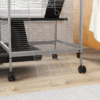 Rolling Small Animal Cage for Chinchillas and Ferrets with Ramp, Grey Rolling Small Animal Cage for Chinchillas and Ferrets with Ramp, Grey