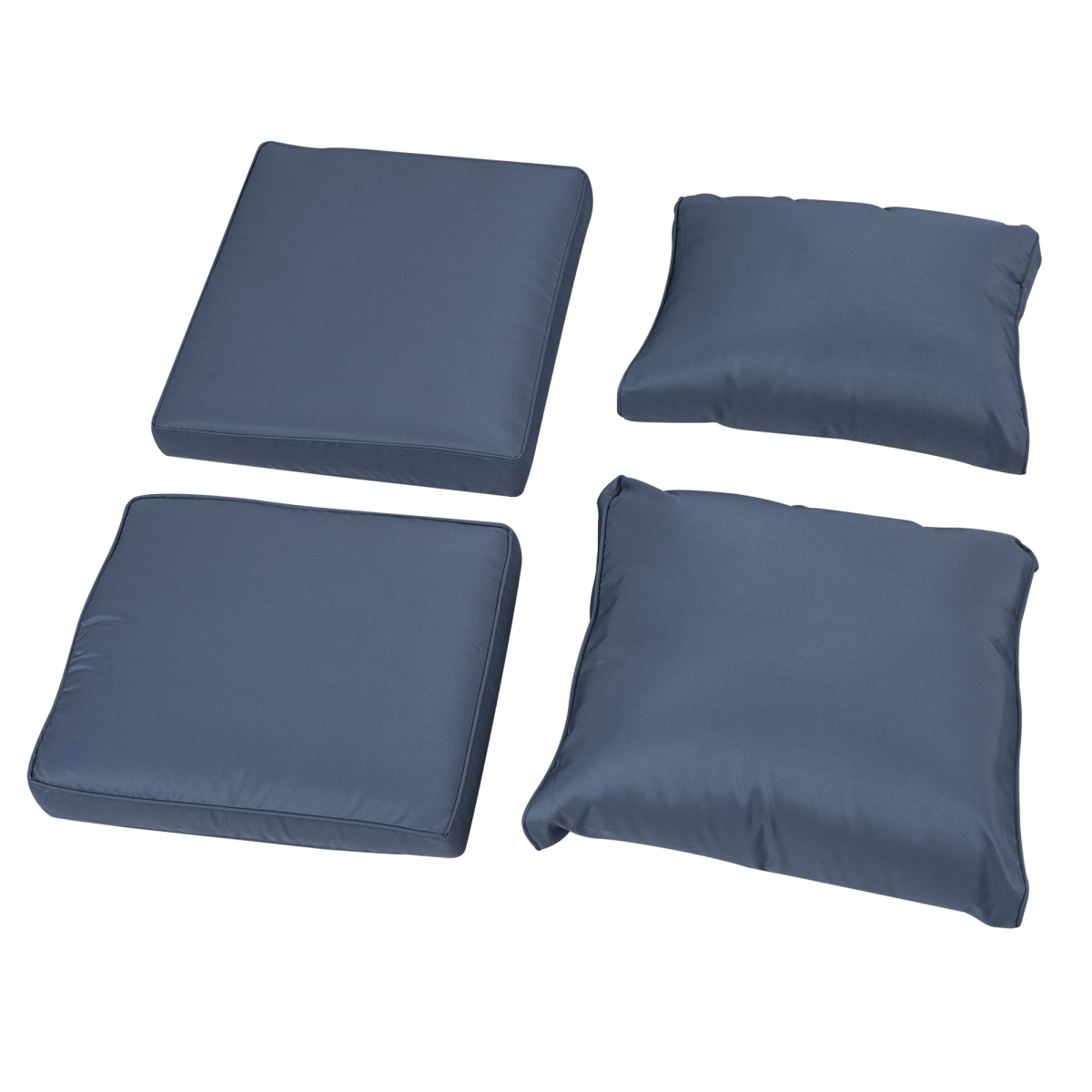 6 Piece Padded Outdoor Rattan Sofa Set with Recliner, Footstools and Table 6 Piece Padded Outdoor Rattan Sofa Set with Recliner, Footstools and Table - Image 7