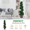 PE Set of 2 Artificial Boxwood Spiral Topiary Plant Tree's Green PE Set of 2 Artificial Boxwood Spiral Topiary Plant Tree's Green - Image 7