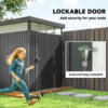 5.3 x 8.5ft Galvanised Steel Garden Shed with Roof Windows