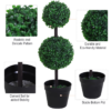 PE Set of 2 Artificial Boxwood Ball Topiary Plant Tree's Green PE Set of 2 Artificial Boxwood Ball Topiary Plant Tree's Green - Image 7
