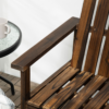 Outdoor Wooden Bench for Two People, Patio Loveseat Chair with Slatted Backrest - Image 7