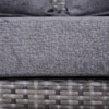 4-Seater Half Moon Shaped Rattan Outdoor Garden Furniture Set Grey - Image 7