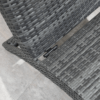 Garden Patio Rattan Wicker Folding Sun Lounger Cushion Grey Garden Patio Rattan Wicker Folding Sun Lounger Cushion Grey - Image 7