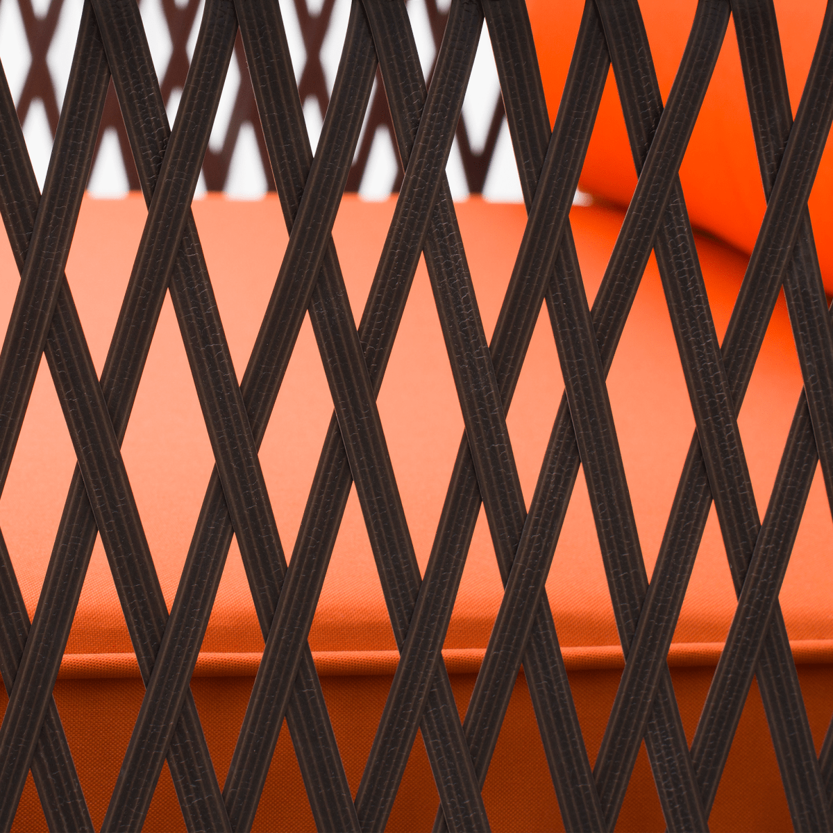3 Pieces Patio Rattan Bistro Set with Tempered Glass Table Orange 3 Pieces Patio Rattan Bistro Set with Tempered Glass Table Orange - Image 7