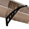 Outsunny 80 L x 195 W x 23 H cm Clear Polycarbonate Curved Awning Black - Image 7