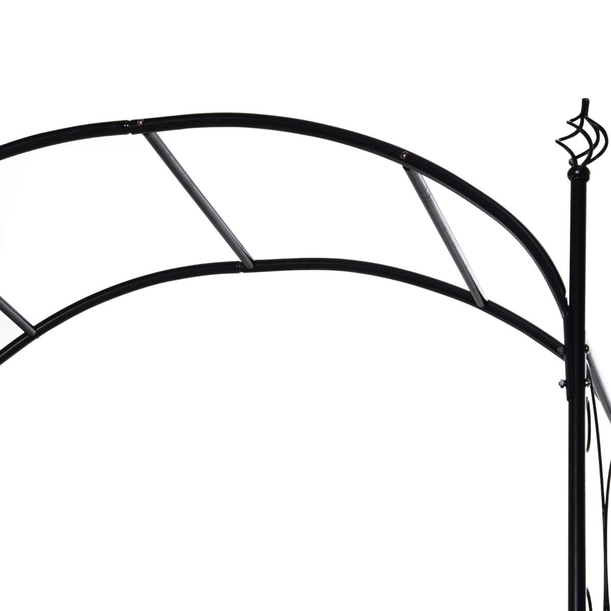 Metal Decorative Backyard Arch Gate Garden Arbor for Climbing Plants Outsunny Metal Decorative Backyard Arch Gate Garden Arbor for Climbing Plants Outsunny - Image 7