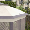 4.05m x 4.05m Metal Frame Mesh Draped 2-Tier Roof Gazebo Brown 4.05m x 4.05m Metal Frame Mesh Draped 2-Tier Roof Gazebo Brown - Image 7