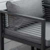 8 Seater Dining Cube Set Dining Table, 4 Chairs & 4 Footstools & Cushion, Grey - Image 7