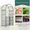 Metal Garden Arch with Double Gate for Climbing Plants