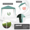 3x3m Garden Pop Up Gazebo Marquee Party Tent Wedding Canopy UV Protection - Image 7