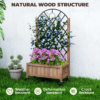 Outsunny Wooden Raised Bed, Outdoor Planter Box w/ Metal Trellis Outsunny Wooden Raised Bed, Outdoor Planter Box w/ Metal Trellis - Image 7