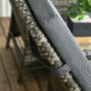 3 Piece Rattan Bistro Set with Adjustable Backrest, Mixed Grey