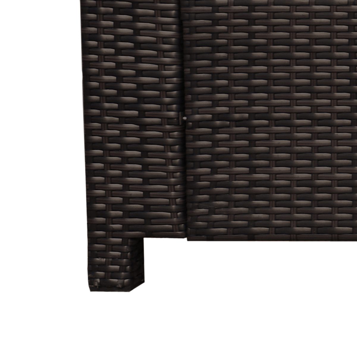 3 Seater Rattan Sofa Brown Wicker Weave Metal Frame Chair Outdoor Furniture 3 Seater Rattan Sofa Brown Wicker Weave Metal Frame Chair Outdoor Furniture - Image 7