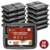 VINSANI 10pk 3 COMPARTMENTS MEAL PREP CONTAINERS 1010425 VINSANI 10pk 3 COMPARTMENTS MEAL PREP CONTAINERS 1010425