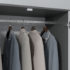 2 Door Grey Wardrobe with 3 Drawers and Hanging Rail 2 Door Grey Wardrobe with 3 Drawers and Hanging Rail