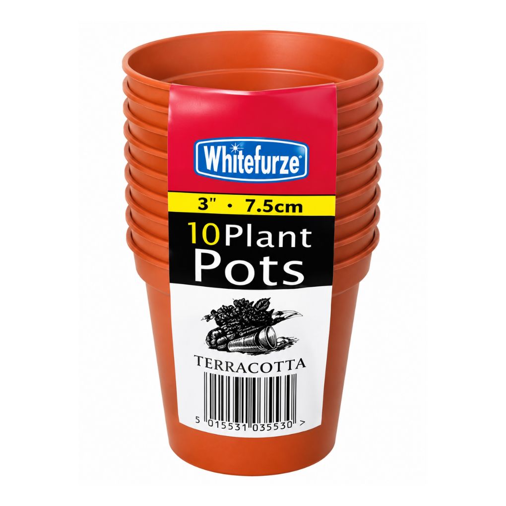 7.5cm Garden Plant Pots – Terracotta Set of 10 7.5cm Garden Plant Pots – Terracotta Set of 10