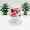 8 Inch Floral LED Nightlight – Red and Pink Traditional Design - Image 4