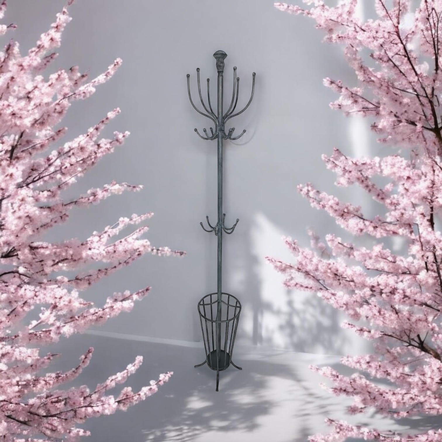 175CM GREY METAL COAT STAND/ UMBRELLA HOLD 175CM GREY METAL COAT STAND/ UMBRELLA HOLD - Image 4