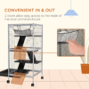 Rolling Small Animal Cage for Chinchillas and Ferrets with Ramp, Grey Rolling Small Animal Cage for Chinchillas and Ferrets with Ramp, Grey