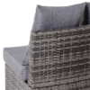 4-Seater Half Moon Shaped Rattan Outdoor Garden Furniture Set Grey - Image 8