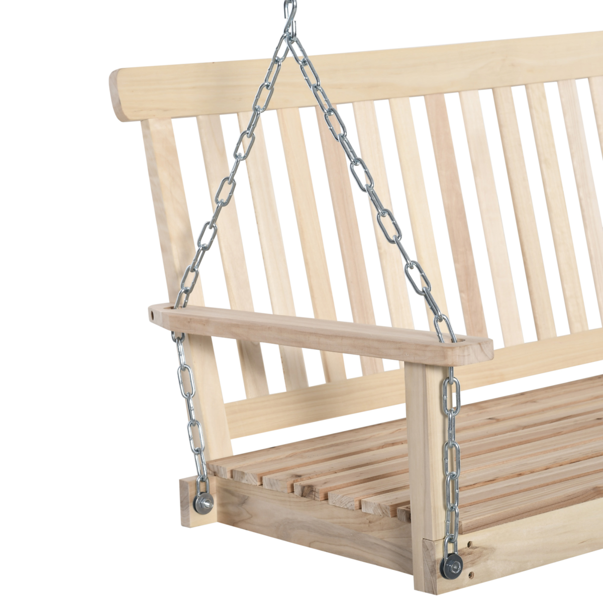 Wooden 2-Seater Poch Swing Chair Hanging Hammock Chains Wooden 2-Seater Poch Swing Chair Hanging Hammock Chains - Image 8