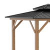 3.5 x 3.5m Aluminium Hardtop Gazebo Canopy 2-Tier Roof Grey - Image 8
