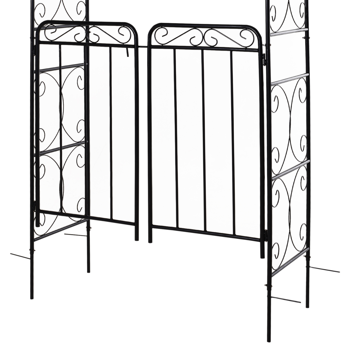 Metal Decorative Backyard Arch Gate Garden Arbor for Climbing Plants Outsunny Metal Decorative Backyard Arch Gate Garden Arbor for Climbing Plants Outsunny - Image 8