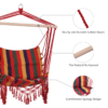 Hammock Chair Swing Colourful Striped Seat Porch Indoor Outdoor Hanging Beach Hammock Chair Swing Colourful Striped Seat Porch Indoor Outdoor Hanging Beach - Image 8