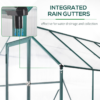 Garden Walk-in Aluminium Greenhouse Polycarbonate with Plant Bed - Image 8