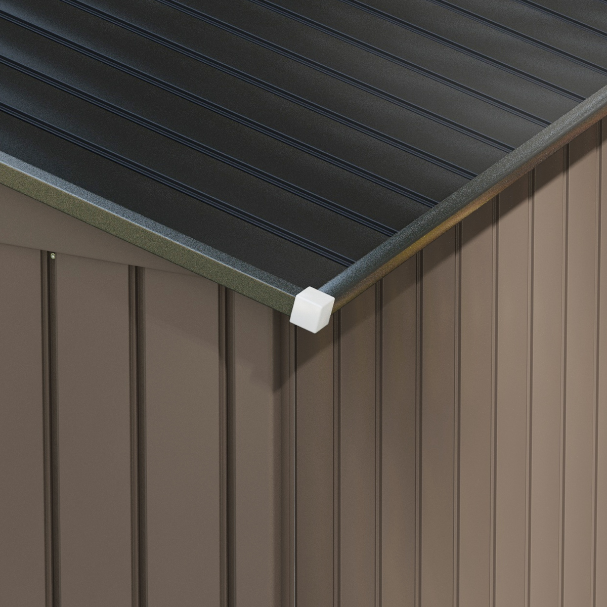 Lockable Garden Shed Large Patio Roofed Tool Metal Storage Sheds Box Khaki Lockable Garden Shed Large Patio Roofed Tool Metal Storage Sheds Box Khaki - Image 8