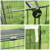 Outdoor Pet Shelter with Weather Protection and Portable Cage Design