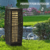 Outdoor Rattan Solar Lantern with Auto On/Off LED Lights
