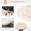 360??Swivel Rattan Papasan Moon Bowl Chair Round Outdoor w/ Padded Outsunny 360??Swivel Rattan Papasan Moon Bowl Chair Round Outdoor w/ Padded Outsunny