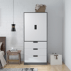 2 Door Grey Wardrobe with 3 Drawers and Hanging Rail 2 Door Grey Wardrobe with 3 Drawers and Hanging Rail