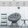 360??Swivel Rattan Papasan Moon Bowl Chair Round Outdoor Padded-Grey Outsunny 360??Swivel Rattan Papasan Moon Bowl Chair Round Outdoor Padded-Grey Outsunny