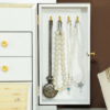 4-Tier Large Jewellery Box with Mirror and 2 Drawers, White