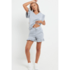 Ladies V Neck Frill Peplum Sleeve Top & Shorts 2 Piece Set Ladies V Neck Frill Peplum Sleeve Top & Shorts 2 Piece Set - Image 4