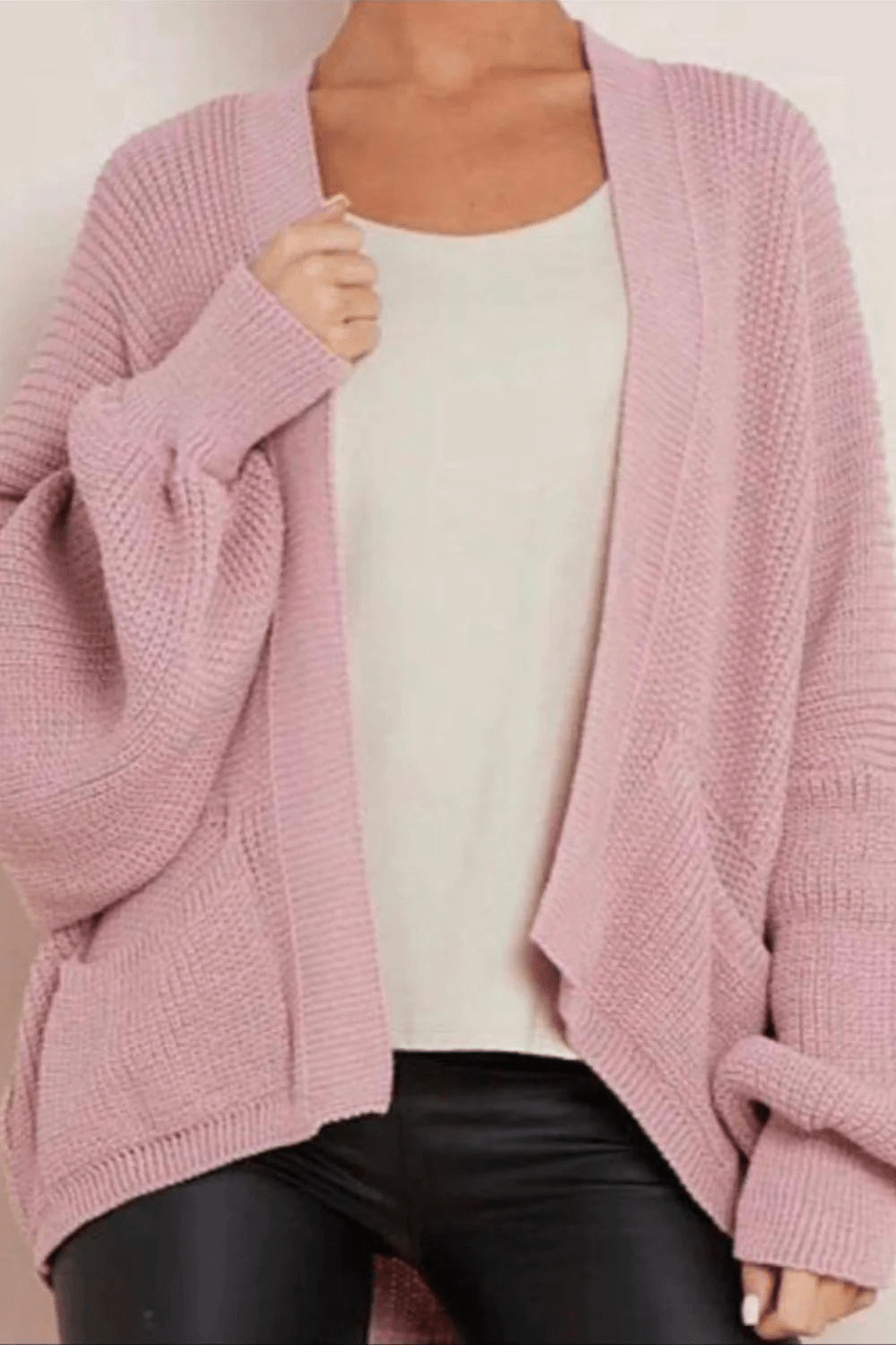 Cropped Balloon Sleeve Pocket Cardigan Cropped Balloon Sleeve Pocket Cardigan - Image 5