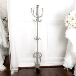 175cm Cream Metal Coat and Umbrella Stand