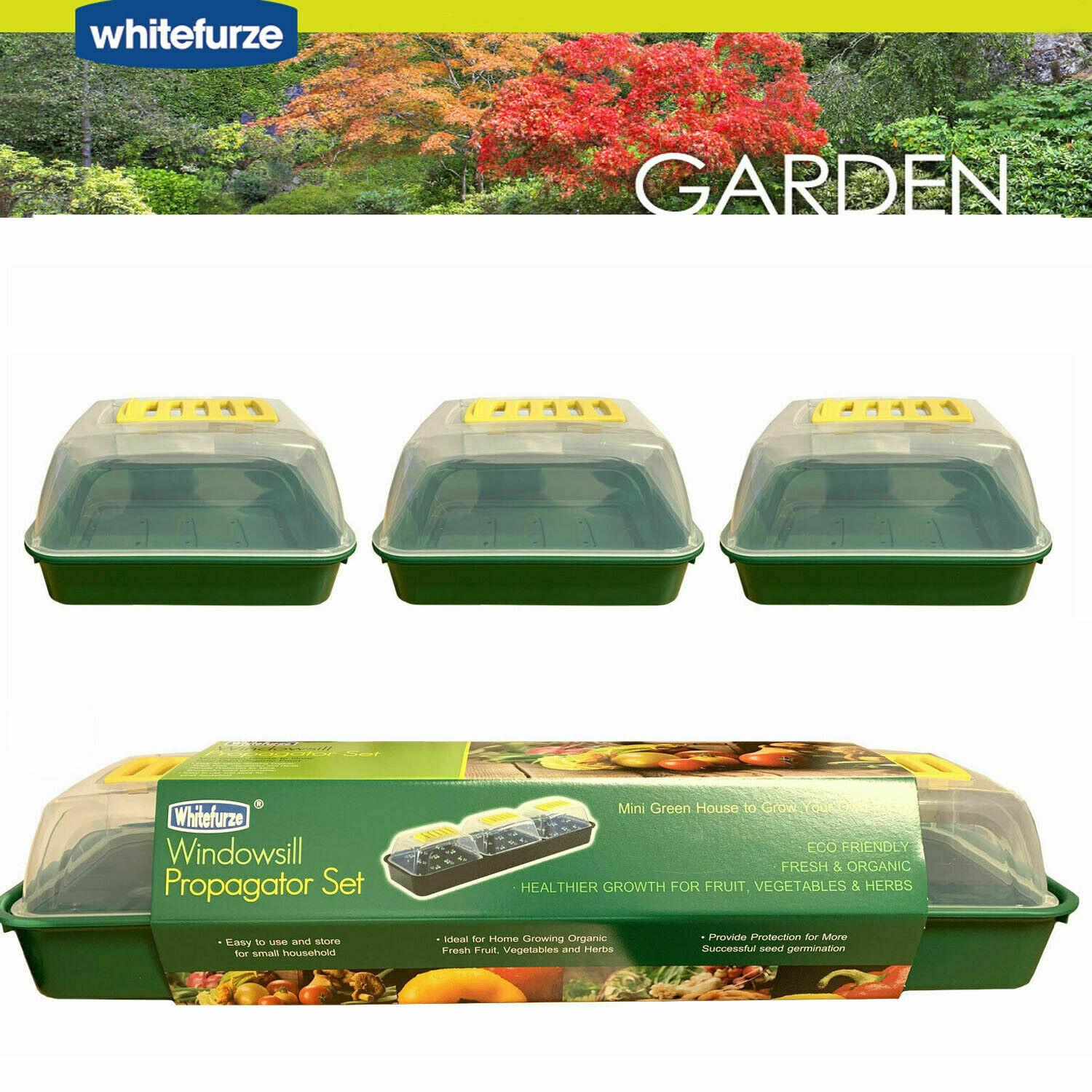 Whitefurze 7 Piece Windowsill Propagator Set - Green Whitefurze 7 Piece Windowsill Propagator Set - Green
