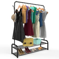 Clothes Rail and 2 Tier Shoe Rack