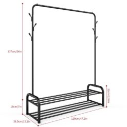 Alternative view of Clothes Rail and 2 Tier Shoe Rack