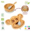 Bamboo Monkey Plate, Bowl and Spoon Set Bamboo Monkey Plate, Bowl and Spoon Set