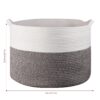 White and Natural Laundry Basket White and Natural Laundry Basket