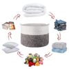 White and Natural Laundry Basket White and Natural Laundry Basket