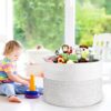 White and Light Grey Laundry Basket