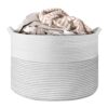 White and Light Grey Laundry Basket