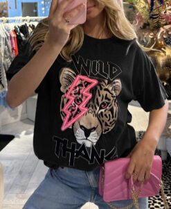 Alternative view of Ladies Oversized Tiger Lightning Wild Thang Short Sleeve T-Shirt