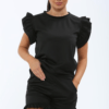 Ladies Frill Peplum Sleeve Top & Shorts 2 Piece Set Ladies Frill Peplum Sleeve Top & Shorts 2 Piece Set